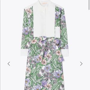 Tory Burch floral bib front caftan